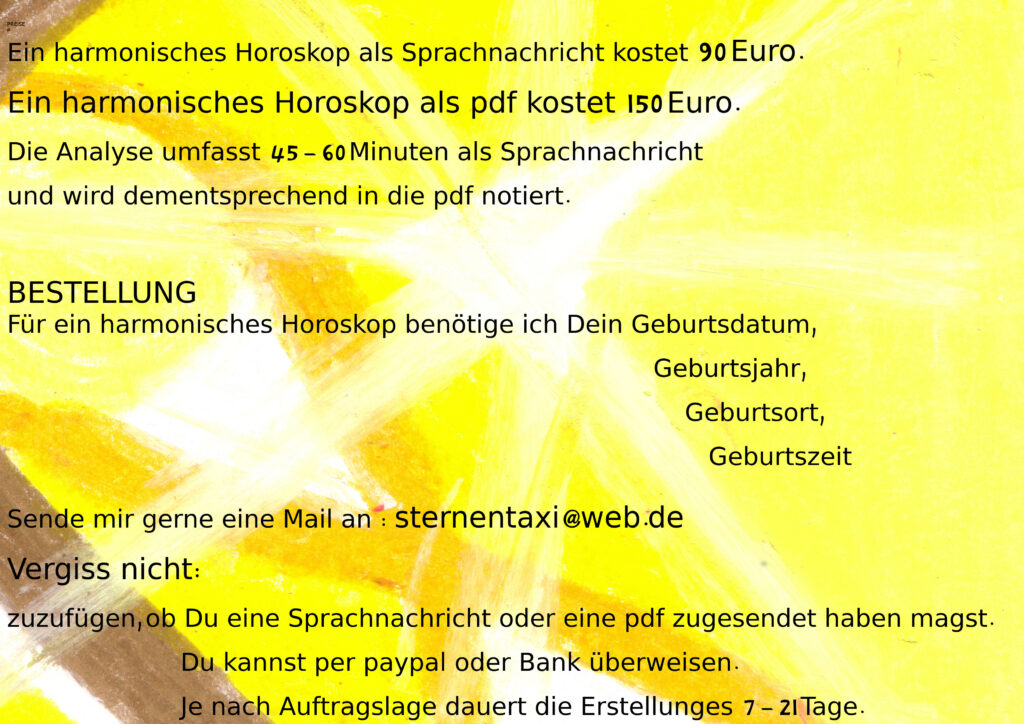 Preise, Bestellung,harmonische Horoskope