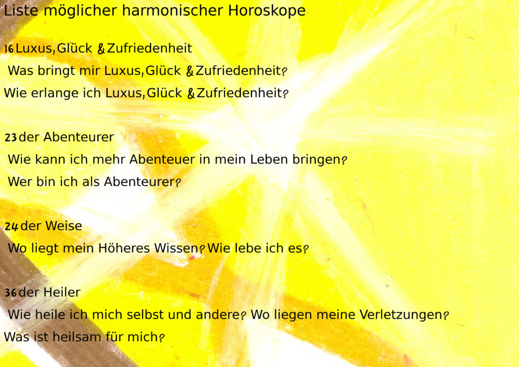 liste1 harmonische horoskope